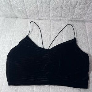 Wild Fable Black Velvet Camisole Top